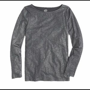 Jcrew Metallic grey painter tee